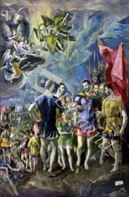 láminas y lienzos de The Martyrdom of St. Maurice, 1580-83 (oil on canvas) (for detail see 62092)