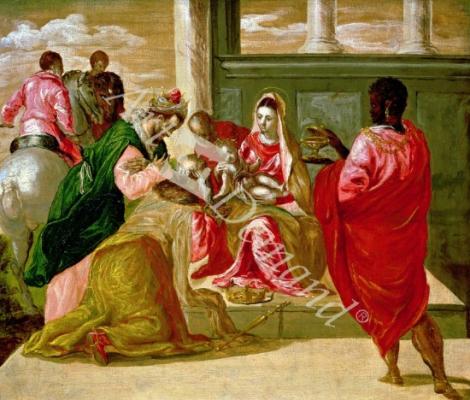 láminas y lienzos de The Adoration of the Magi, 1567-70 (oil on panel)