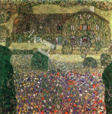 láminas y lienzos de Country House by the Attersee, c.1914 (oil on canvas)