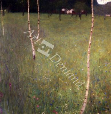 láminas y lienzos de Farmhouse with birch trees (Bauenhaus mit Birken)