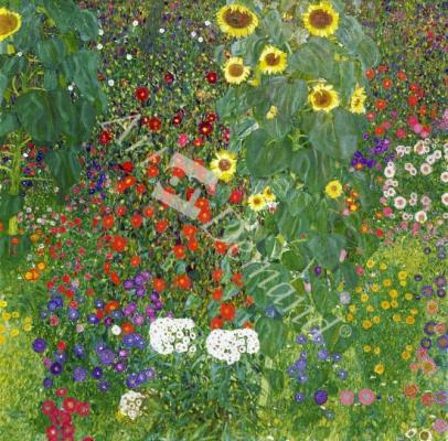 láminas y lienzos de Garden with Sunflowers, 1905-6 (oil on canvas)