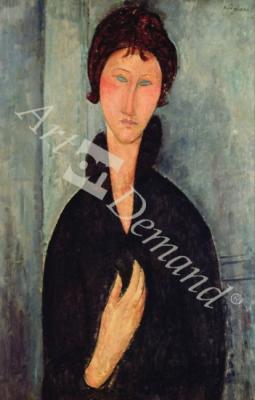 láminas y lienzos de Woman with Blue Eyes, c.1918 (oil on canvas)