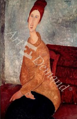 láminas y lienzos de Jeanne Hebuterne in a Yellow Jumper, 1918-19 (oil on canvas)