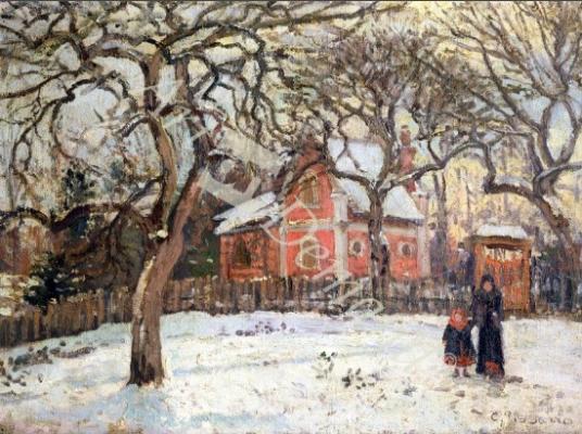 láminas y lienzos de Chestnut Trees at Louveciennes, c.1871-2 (oil on canvas)