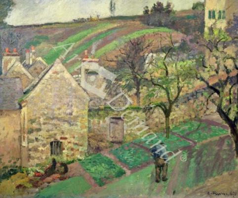 láminas y lienzos de Hillside of the Hermitage, Pontoise, 1873 (oil on canvas)