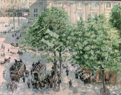 láminas y lienzos de Place du Theatre-Francais, Spring, 1898 (oil on canvas)