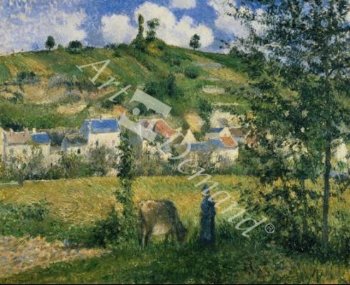 láminas y lienzos de Landscape at Chaponval, 1880 (oil on canvas)