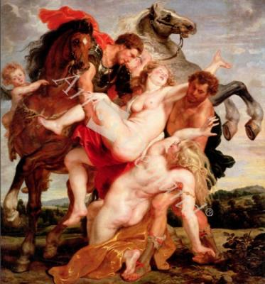 láminas y lienzos de Rape of the Daughters of Leucippus (oil on canvas)