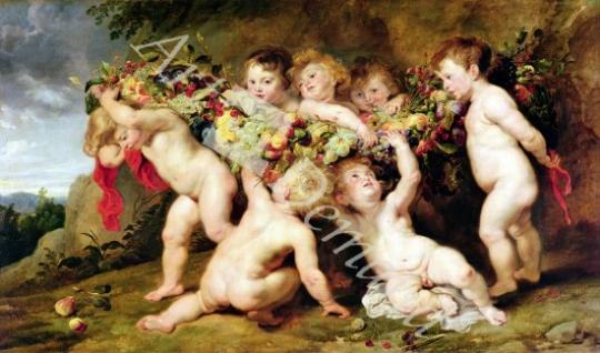 láminas y lienzos de Garland of Fruit, c.1615-17 (oil on canvas)