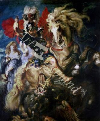 láminas y lienzos de St. George and the Dragon, c.1606 (oil on canvas)