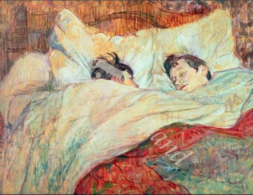 láminas y lienzos de The Bed, c.1892-95 (oil on cardboard)