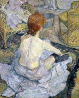 láminas y lienzos de Woman at her Toilet, 1896 (oil on cardboard) (see 146949)
