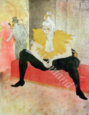 láminas y lienzos de La Clowness Looks Around, Madamoiselle Cha-U-Kao (lithograph)