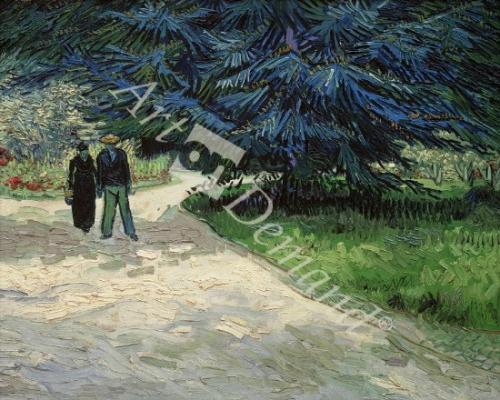 láminas y lienzos de Couple in the park, Arles, 1888