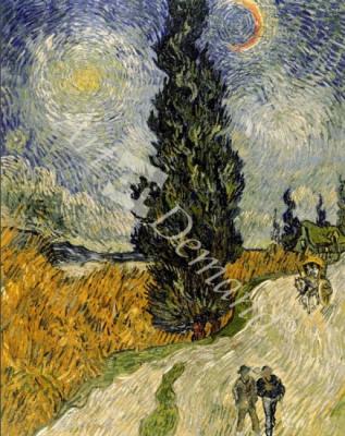 láminas y lienzos de Road with Cypresses, 1890 (oil on canvas)