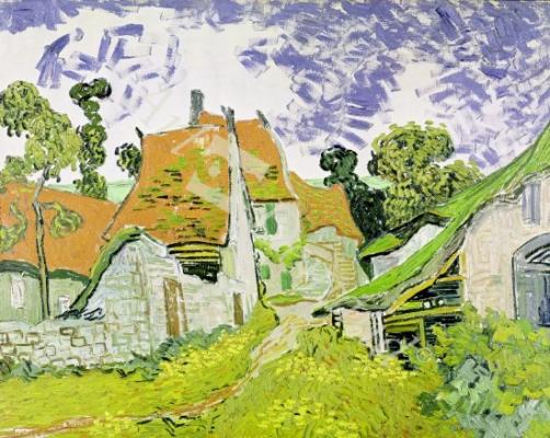 láminas y lienzos de Street in Auvers-sur-Oise, 1890 (oil on canvas)