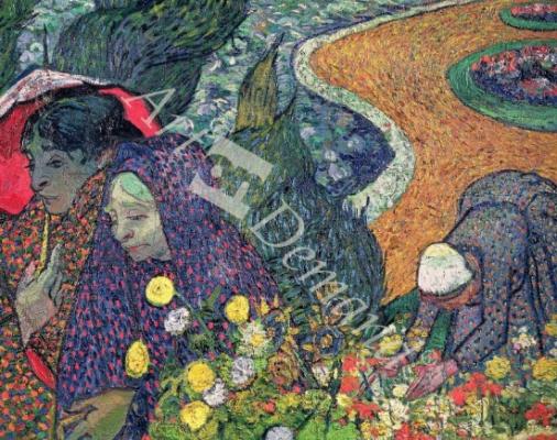 láminas y lienzos de Ladies of Arles (Memories of the Garden at Etten), 1888 (oil on canvas)