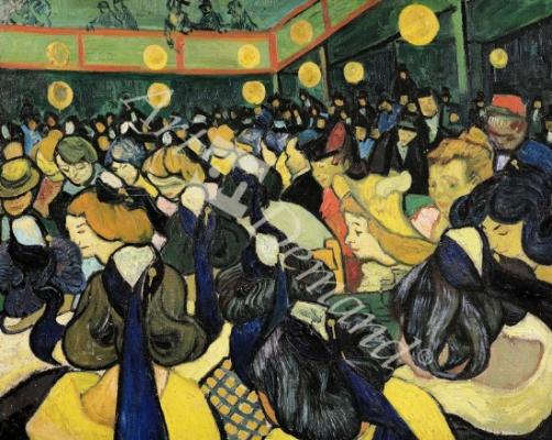 láminas y lienzos de The Dance Hall at Arles, 1888 (oil on canvas)