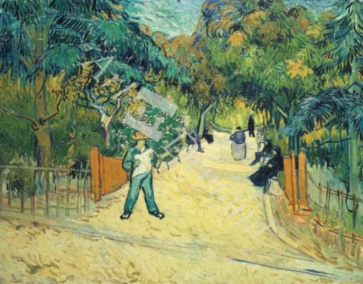 láminas y lienzos de Entrance to the Public Gardens in Arles, 1888 (oil on canvas)