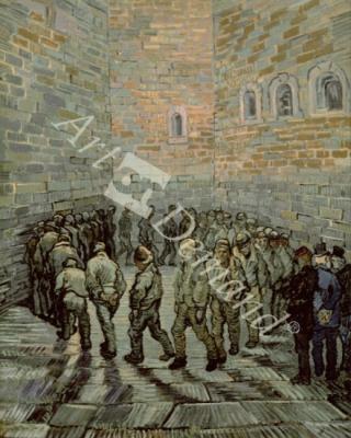 láminas y lienzos de  The Exercise Yard, or The Convict Prison, 1890 (oil on canvas)