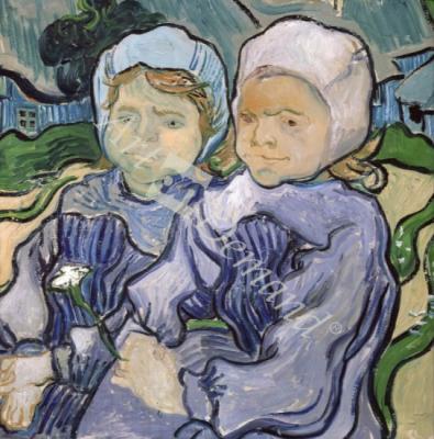 láminas y lienzos de Two Little Girls, 1890 (oil on canvas)