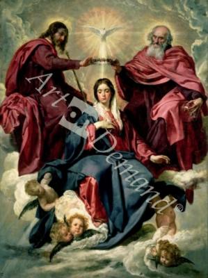 láminas y lienzos de Coronation of the Virgin, c.1641-42 (oil on canvas)