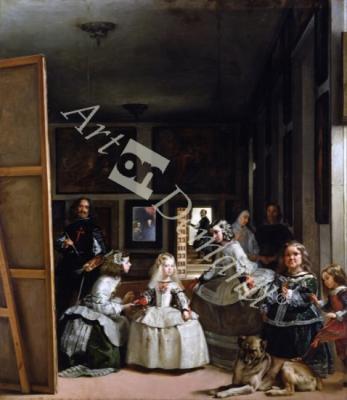 láminas y lienzos de Las Meninas or The Family of Philip IV, c.1656 (oil on canvas)