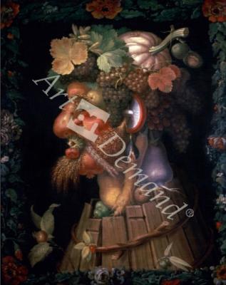 láminas y lienzos de Autumn, from a series depicting the four seasons, commissioned by Emperor Maximilian II (1527-76) 1573 (oil on canvas)