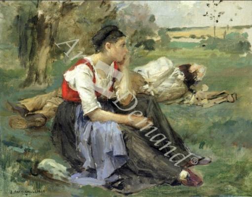 láminas y lienzos de Resting Peasants, 1877 (oil on canvas)