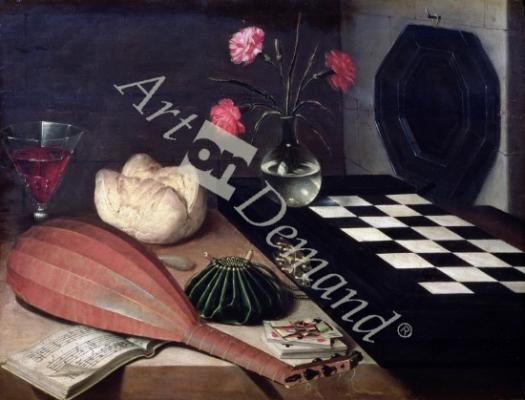 láminas y lienzos de Still Life with Chess-board, 1630 (oil on panel)