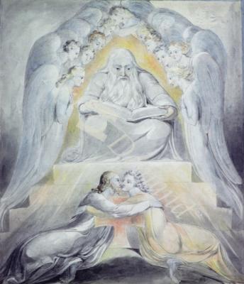 láminas y lienzos de  Mercy and Truth are met together, Righteousness and Peace have kissed each other