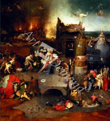 láminas y lienzos de  Temptation of St. Anthony (centre panel), (oil on panel)