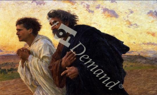 láminas y lienzos de  The Disciples Peter and John Running to the Sepulchre on the Morning of the Resurrection, c.1898 (oil on canvas)