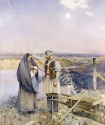 láminas y lienzos de  The End of the Day, 1888 (oil on canvas)