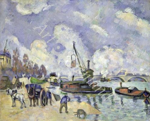 láminas y lienzos de  Quai de Bercy, Paris, 1873-75 (oil on canvas)