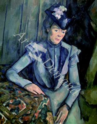 láminas y lienzos de  Woman in Blue (Madame Cezanne) 1900-02 (oil on canvas)