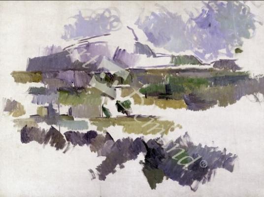 láminas y lienzos de  Montagne Sainte-Victoire, 1904-05 (oil on canvas)