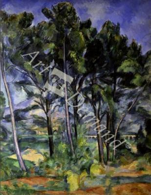 láminas y lienzos de The Aqueduct (Montagne Sainte-Victoire seen through Trees), c.1885-87 (oil on canvas)