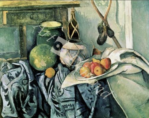 láminas y lienzos de Still Life with Pitcher and Aubergines (oil on canvas)