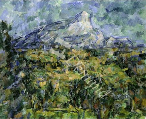 láminas y lienzos de Mont Saint-Victoire, 1904-05 (oil on canvas)