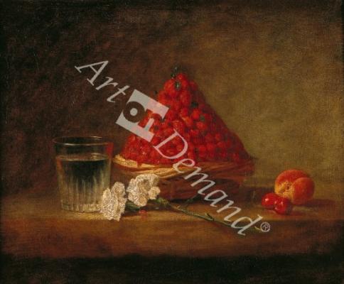 láminas y lienzos de Basket with Wild Strawberries, c.1761 (oil on canvas)