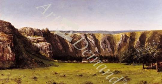 láminas y lienzos de Rocky landscape near Flagey (oil on canvas)
