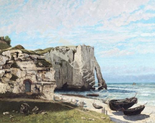 láminas y lienzos de The Cliffs at Etretat after the storm, 1870 (oil on canvas)