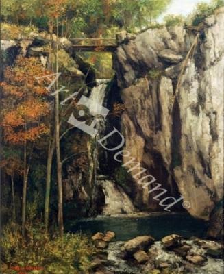 láminas y lienzos de The Chasm at Conches, 1864 (oil on canvas)