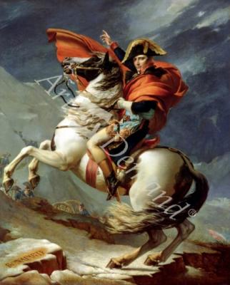 láminas y lienzos de Napoleon Crossing the Alps on 20th May 1800, 1803 (oil on canvas) (see 184124 for detail)