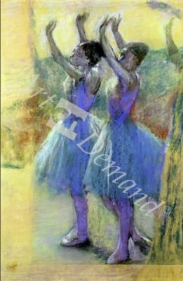 láminas y lienzos de Two Blue Dancers (pastel on paper)