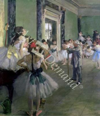 láminas y lienzos de The Dancing Class, c.1873-76 (oil on canvas)