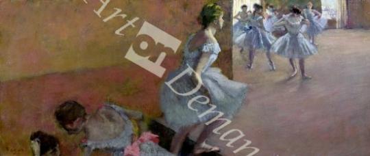 láminas y lienzos de Dancers Ascending a Staircase, c.1886-88 (oil on canvas)