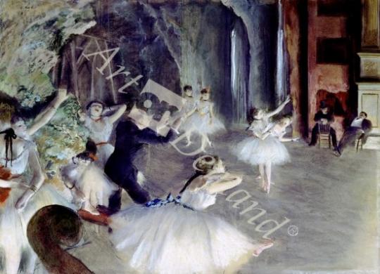 láminas y lienzos de The Rehearsal of the Ballet on Stage, c.1878-79 (pastel on paper)