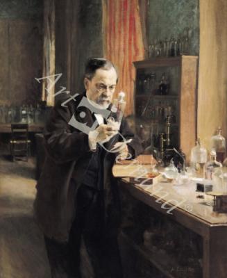 láminas y lienzos de Louis Pasteur (1822-95) in his Laboratory, 1885 (oil on canvas)